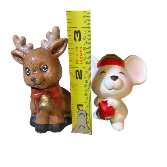 Mouse and Deer Christmas Décor figurines - Picture 10 of 11